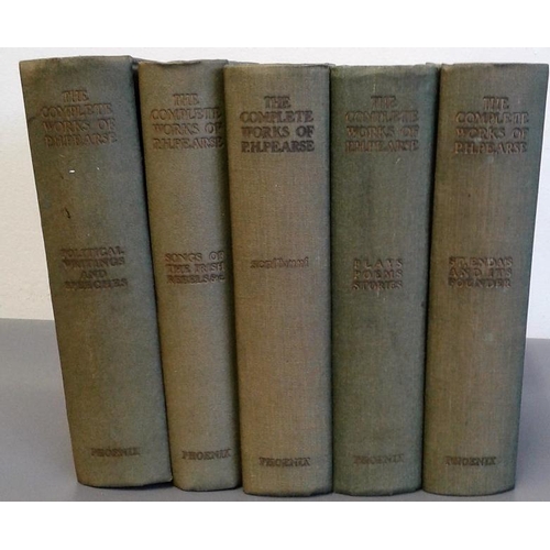 563 - The Collected Works Of P H Pearse, five vols, c.1920 in original green clocth