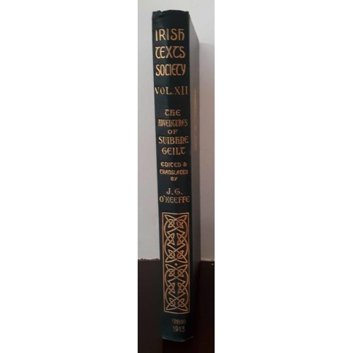 570 - Irish Texts Society The Adventures of Suibhne Geilt (Buile Suibhne), published 1913. Original Irish ... 