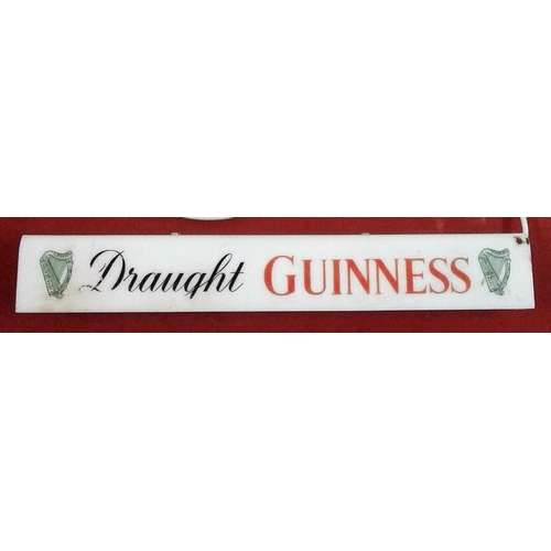3 - 'Draught Guinness' Light Up Shelf Sign - c. 14ins long