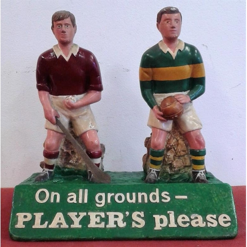 12 - Original Pair of 'Player's Please' GAA Figures - c. 9ins tall