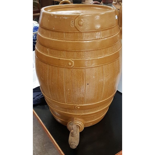 80 - Good Victorian 5-Gallon Stoneware Whiskey Barrel