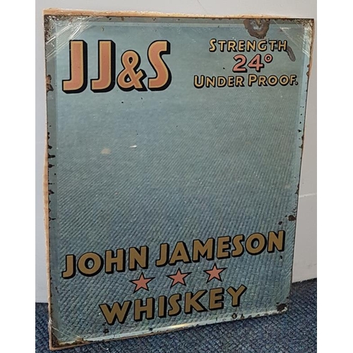 86 - 'J. J. & S. John Jameson 3-Star Whiskey' Advertising Mirror - c. 9 x 12ins