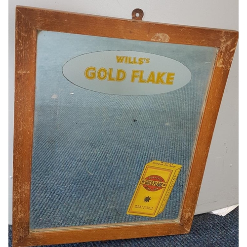 87 - 'Wills's Gold Flake Honey Dew' Advertising Mirror - c. 9.5 x 11.5ins
