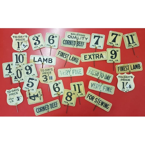 89 - Collection of Bakelite Butcher's Shop Tags