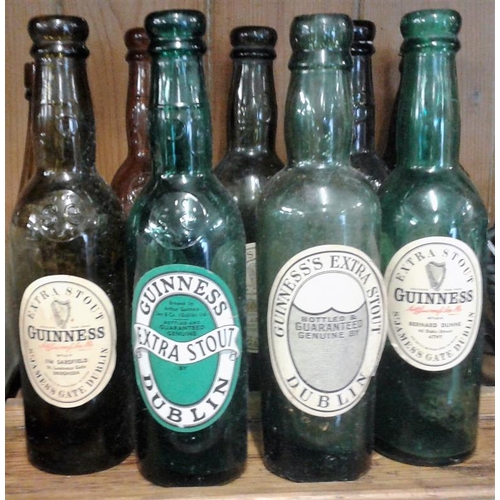 133 - Collection of Nine Old Guinness Bottles