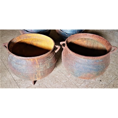 177 - Two Heavy Cast Iron Skillet Pots (no lids)