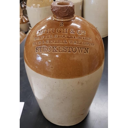 180 - 'McHugh & Co., Stokestown' 2-Gallon Stoneware Whiskey Jar