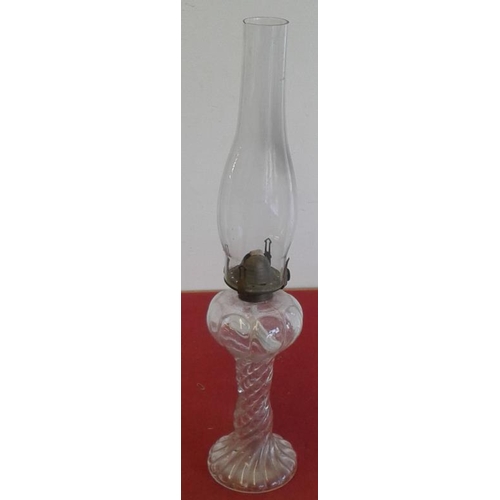 188 - Clear Glass Oil Lamp