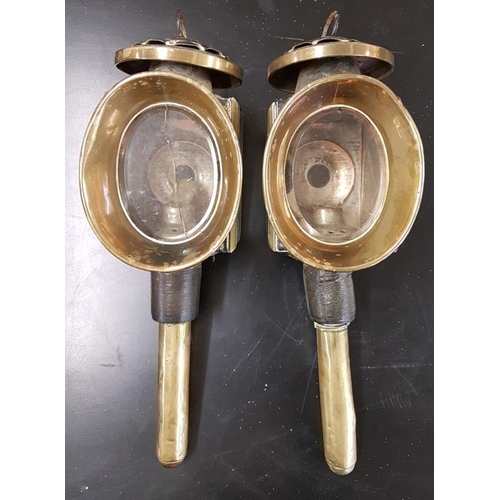 194 - Pair of Victorian Pagoda Top Carriage Lamps