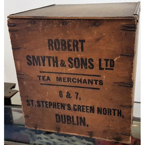 211 - Robert Smith and Sons Ltd., Tea Merchants, Stephen's Green, Dublin Wooden Tea Box - c. 7 x 75ins... 