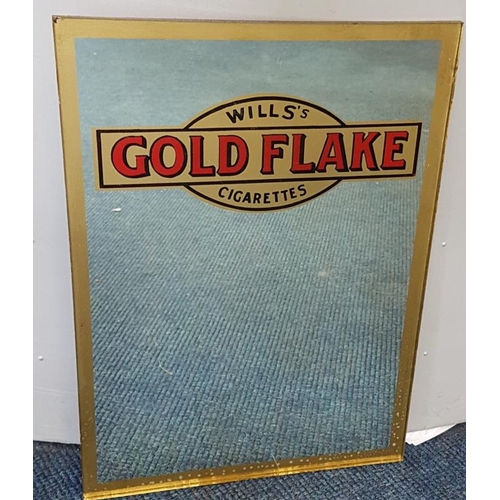 216 - 'Wills's Gold Fake Cigarettes' Advertising Mirror - c. 10 x 14ins