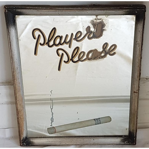 219 - 'Players Please' Advertising Mirror - 9 x 11ins