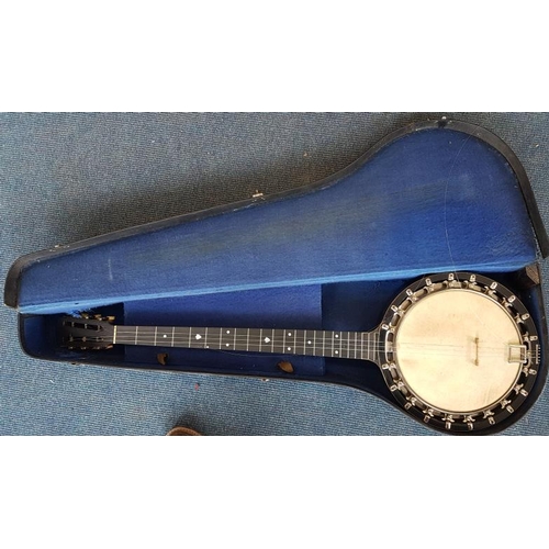 232 - Mother of Pearl Inlaid 6-String Banjo