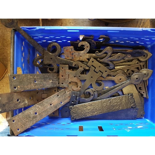 239 - Collection of Cast Iron Door Hinges and Finger Plates