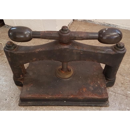 375 - Victorian Cast Iron and Bronze Book Press - 19ins wide