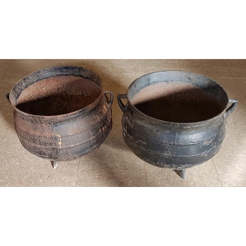 382 - Two Large Cast Iron Skillet Pots (no lids)