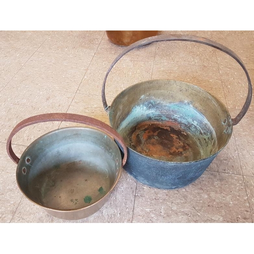 394 - Two Victorian Brass Jelly Pans