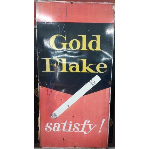 414 - 'Goldflake' Enamel Advertising Sign - 30 x 60ins
