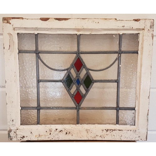 434 - Nice Set of Ten Matching Lead and Stained Glass Window Panels, c.22 x 19in each