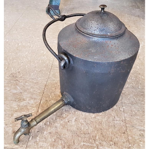 437 - Victorian Cast Iron Water Boiler with brass tap