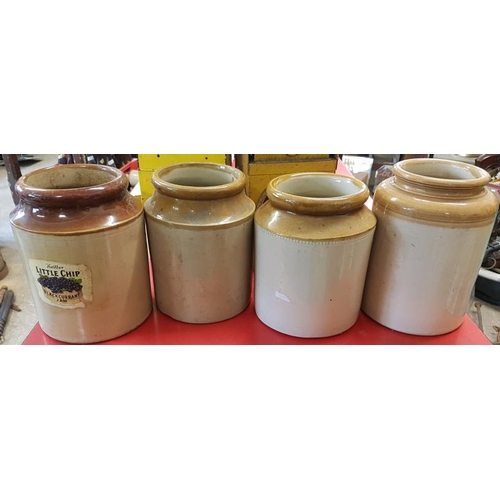 452 - Four Stoneware Storage Jars