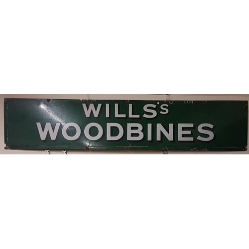 479 - Original Wills's Woodbines Enamel Advertising Sign, c.72 x 15in