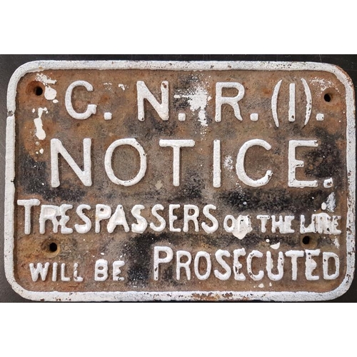493 - Great Northern Railway (Ireland) 'Trespassers Notice' - 8 x 5.5ins