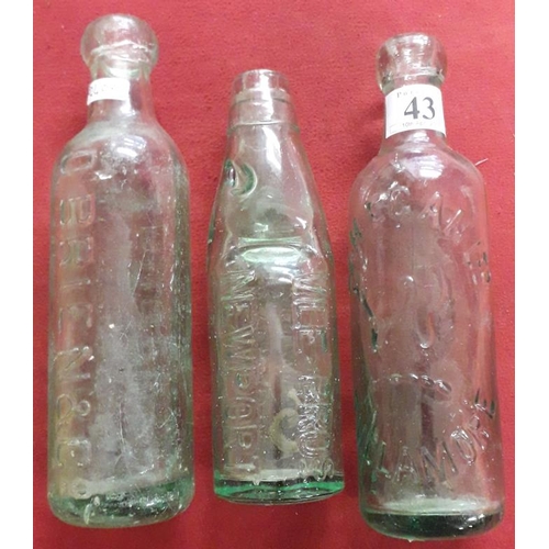 43 - P & H Egan, Tullamore, Bile Bros., Newport and O'Brien Co. Dublin Bottles (3)