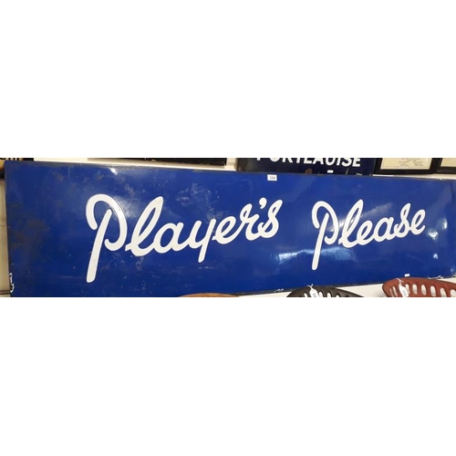 104 - 'Player's Please' Enamel Advertising Sign - 72 x 18ins