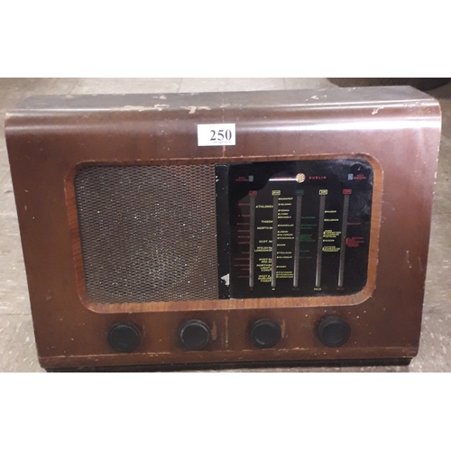 250 - Wooden Case Radio