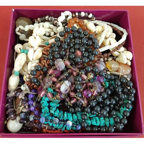 21 - Box of Mostly Natural Stone Costume Jewellery