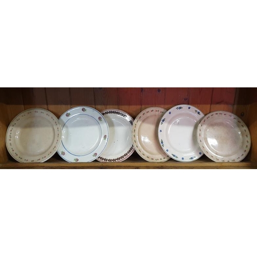 43 - Six Spongeware Dresser Plates