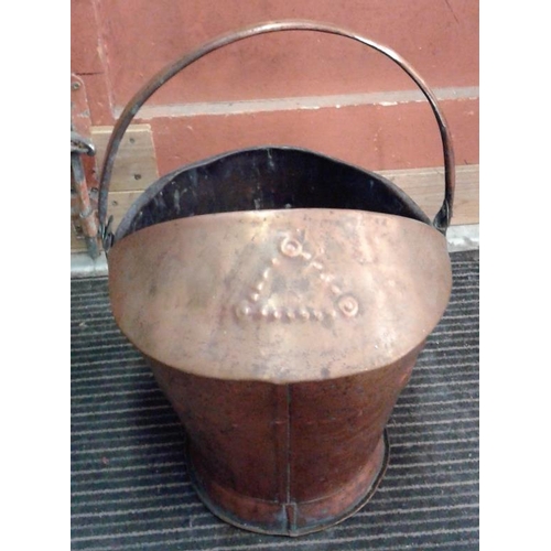 63 - Copper Coal Bucket