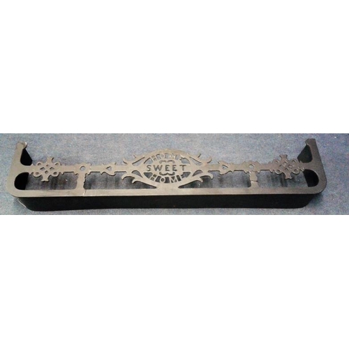 81 - Cast Iron Fire Fender with Inscription 'Home Sweet Home' - 48ins long