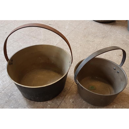 87 - Two Victorian Brass Jelly Pans