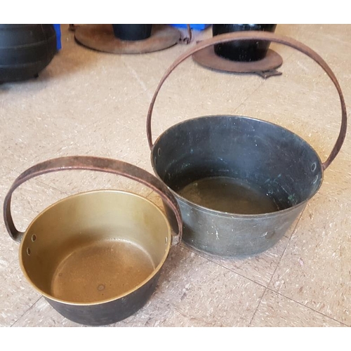 94 - Two Victorian Brass Jelly Pans