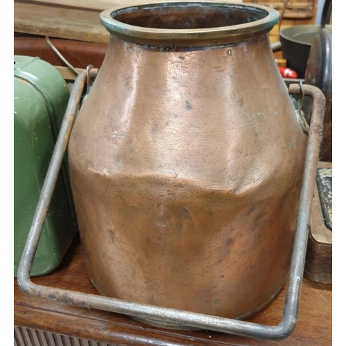 121 - Vintage Copper Dairy Vessel, c.14in tall