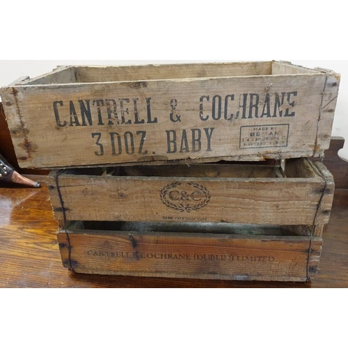 198 - Two Cantrell & Cochrane Wooden Bottle Crates