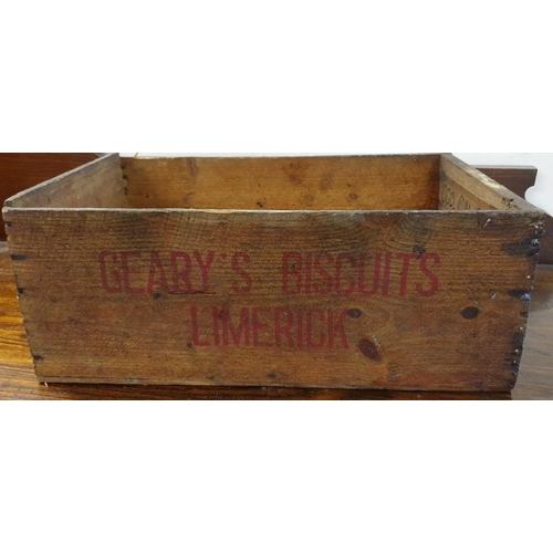 209 - Geary's Biscuits, Limerick Wooden Crate