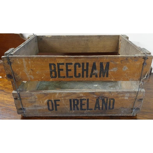 217 - Beecham of Ireland Wooden Bottle Crate