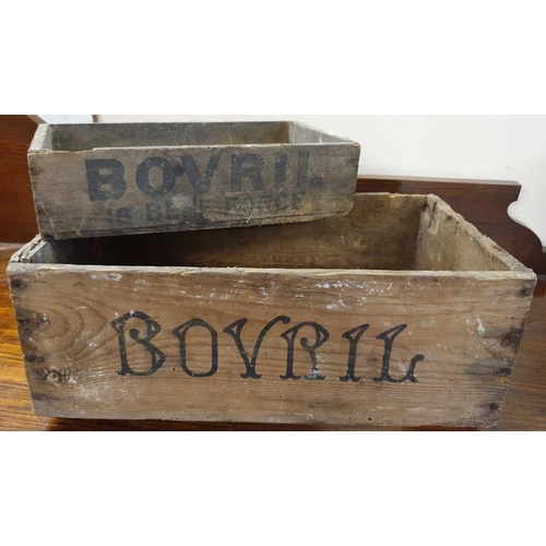 220 - Two Bovril Wooden Bottle Crates