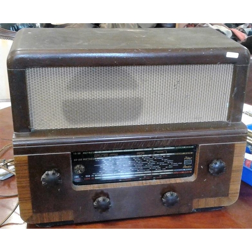 229 - Old Wooden Cased Radio