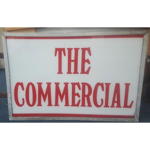 240 - 'The Commercial Hotel, Moylans, Loughrea' Advertising Sign - c. 45 x 25ins