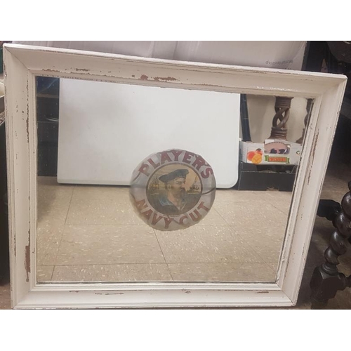 244 - 'Player's Cigarettes' Advertising Mirror - c. 25 x 21ins