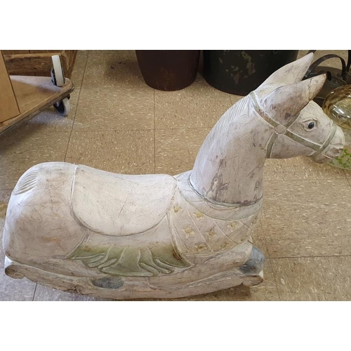 282 - Painted Wooden Child's Rocking Horse