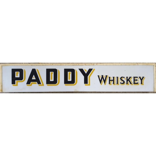 261 - Rare Paddy Whiskey and Cork Dry Gin/Huzzar Vodka/Off Licence Double Sided Hanging Pub Light, c.49 x ... 