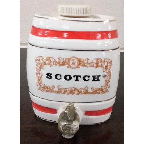 318 - Small Porcelain Scotch Barrel- c. 5.5ins