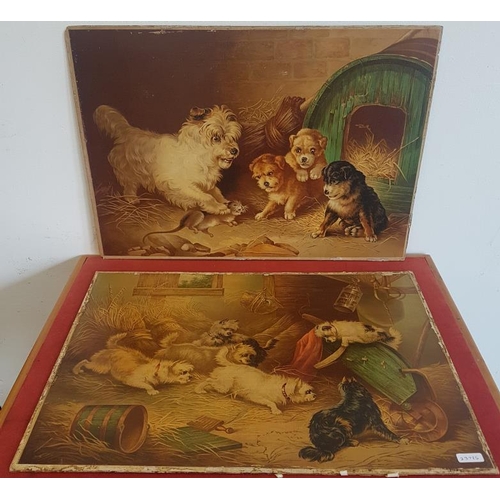 475 - Pair of Victorian Oleographs - 'The Rat Catchers'