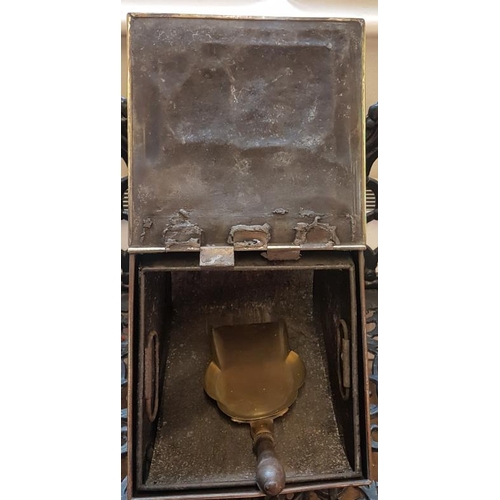 480 - Late Victorian Brass Coal Box