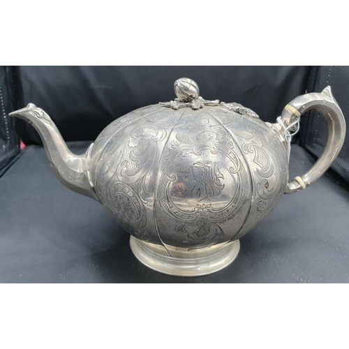 521 - Dublin Silver Tea Pot (circa 1812) c.780g